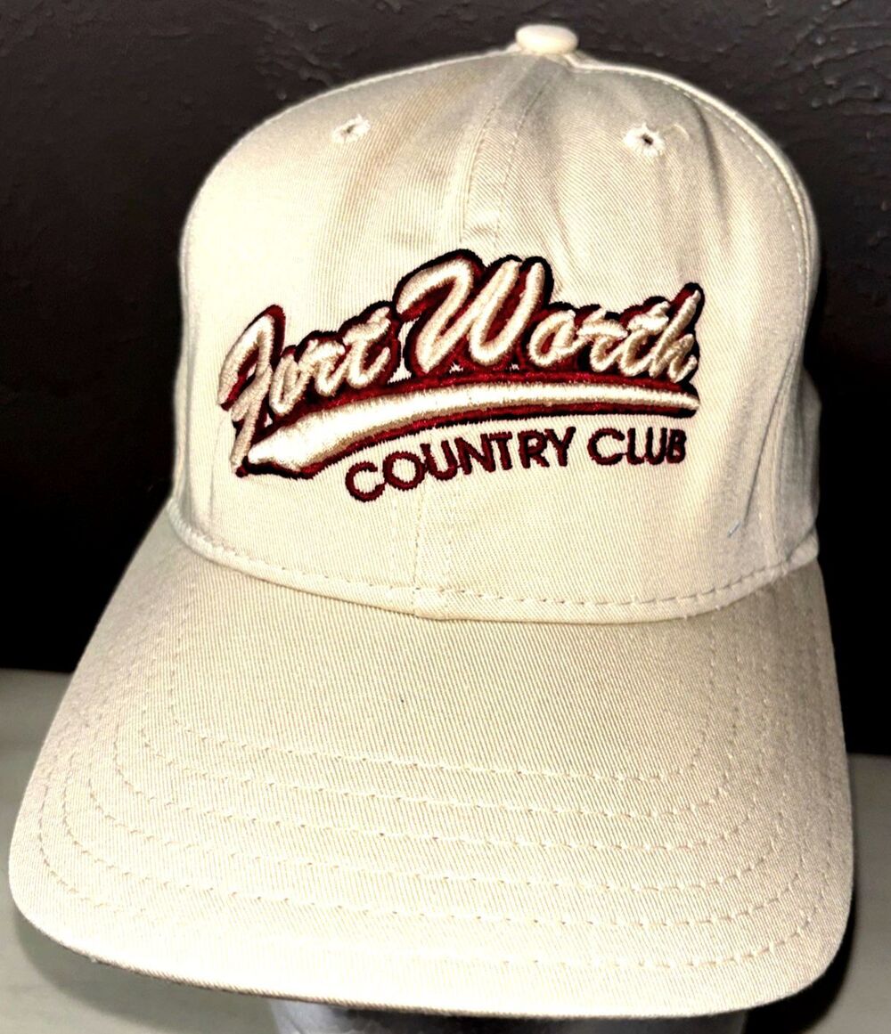 Pro Line Fort Worth Country Club Supreme Golf Dad Cap Hook &Loop Back L/XL USA